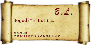 Bogdán Lolita névjegykártya